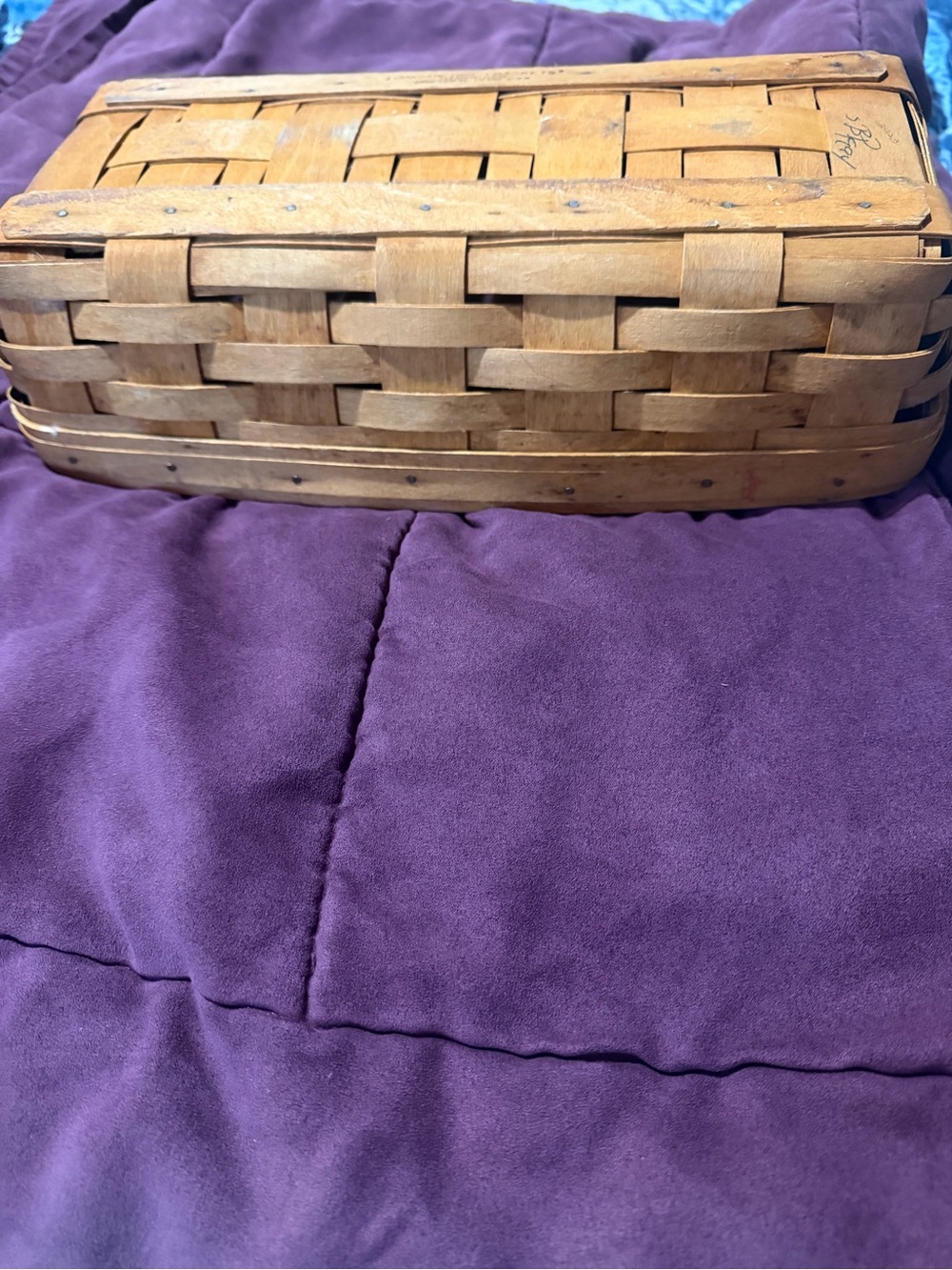 Vintage 1993 Longaberger Handwoven Basket Dresden Ohio USA - Picture 7 of 8